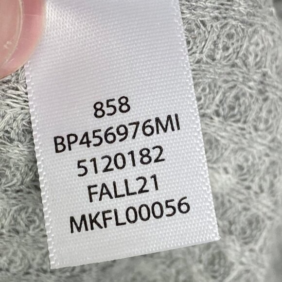 NEW Nordstrom Oversized Waffle Knit Snap Henley Long Sleeve Heather Grey Small S - Picture 10 of 13